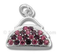 Pink and Purple Cubic Zirconia Purse