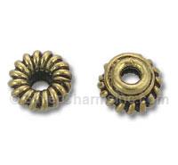 Gold Plated Rope Bead Cap