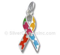 Autism Awareness Ribbon Pendant