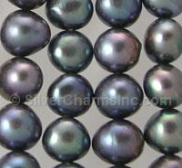 6mm Rainbow Grey Potato Pearls
