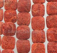 10mm Red Sponge Coral Beads