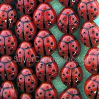Czech Lady Bug Beads