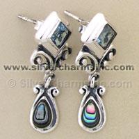 Diamond/Teardrop Stone Earrings