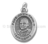 Sterling Silver Pope John Paul II Charm Charm