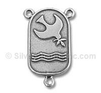 Sterling Silver Dove Rosary Part Charm