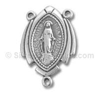 Silver Virgin Mary Rosary Charm