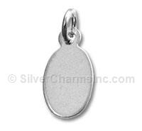 Engravable Small Oval ID Tag Charm