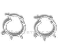 Silver Hoop Earring with 3 Loop Ring