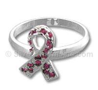 Breast Cancer Awareness Ribbon Ring