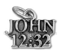 Sterling Silver John 12:32 Charm