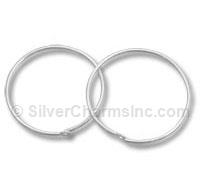 Silver Hoops for Stringing Beads