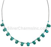 16" Faceted Turquoise "Princess" Necklace