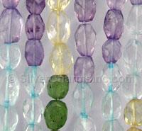 Faceted Assorted Topaz Beads