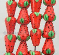 Strawberry Glass Beads
