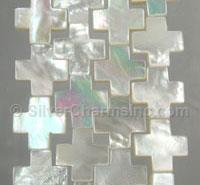 White Cream Mother of Pearl Cross