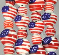 United States Flag Glass Beads