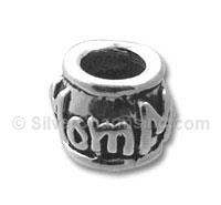 "Mom" Silver Spacer Bead
