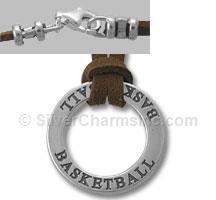Affirmation Sport Necklace with Brown Leather