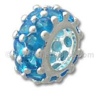 Sapphire Silver Spacer Bead