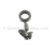 Silver Spacer with Praying Hands