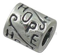 "Hope" Silver Spacer Bead
