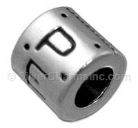 "Peace" Silver Spacer Bead