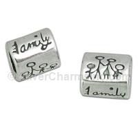 "Family" Silver Spacer Bead