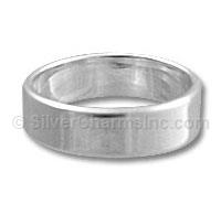 6mm Engraveable Silver Band Ring