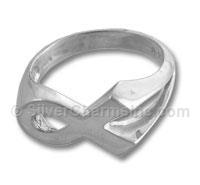 Plain Sterling Awareness  Ribbon Ring