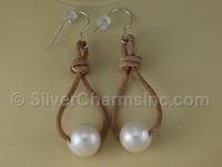 Pearl Suede Earrings