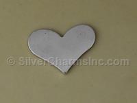 Silver Medium Heart Stamping Blank
