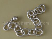 Silver Thick Oval Extension Chain