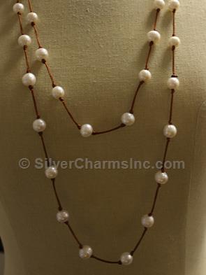 10mm Pearls Knotted Necklace