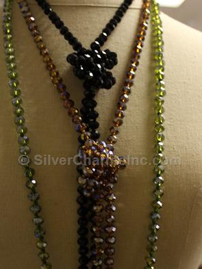 6 X 8mm Crystal Layered Necklace