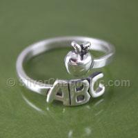 ABC with Apple Adjustable Ring