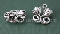 Silver Two Tulips Charm