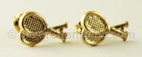 Small Gold Filled Tennis Racket Post Earrings