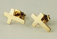 Gold Filled Cross Post Earrings