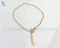 Gold Filled Oval Twist Link Bracelet