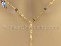 Gold Filled Lariat Double Bar Links Necklace