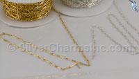 straight bar link, gold filled chain, sterling silver chain, straight bar, silver chains