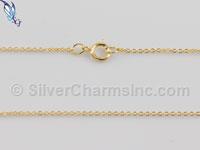 gold filled chain, flat cable chain, spring ring clasp, 1132f