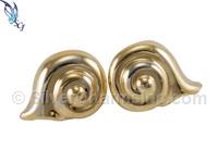 Gold Filled Swirl Shell Earrings