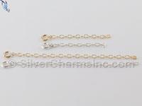 Extension Chain, sterling silver, gold filled, 2 inch, 4 inch