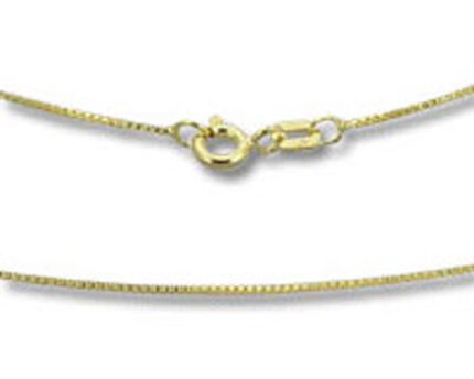 Thin gold chain with spring-ring clasp