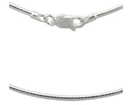 silver necklace lobster clasp on snake chain