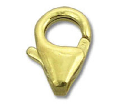 Gold lobster clasp jewelry fastener