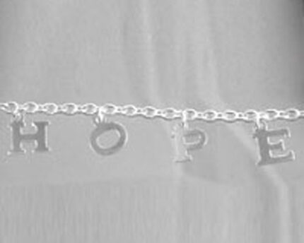 Silver chain with HOPE letter charms