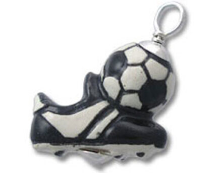 Soccer cleat and ball charm pendant