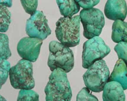 Turquoise nugget bead strands